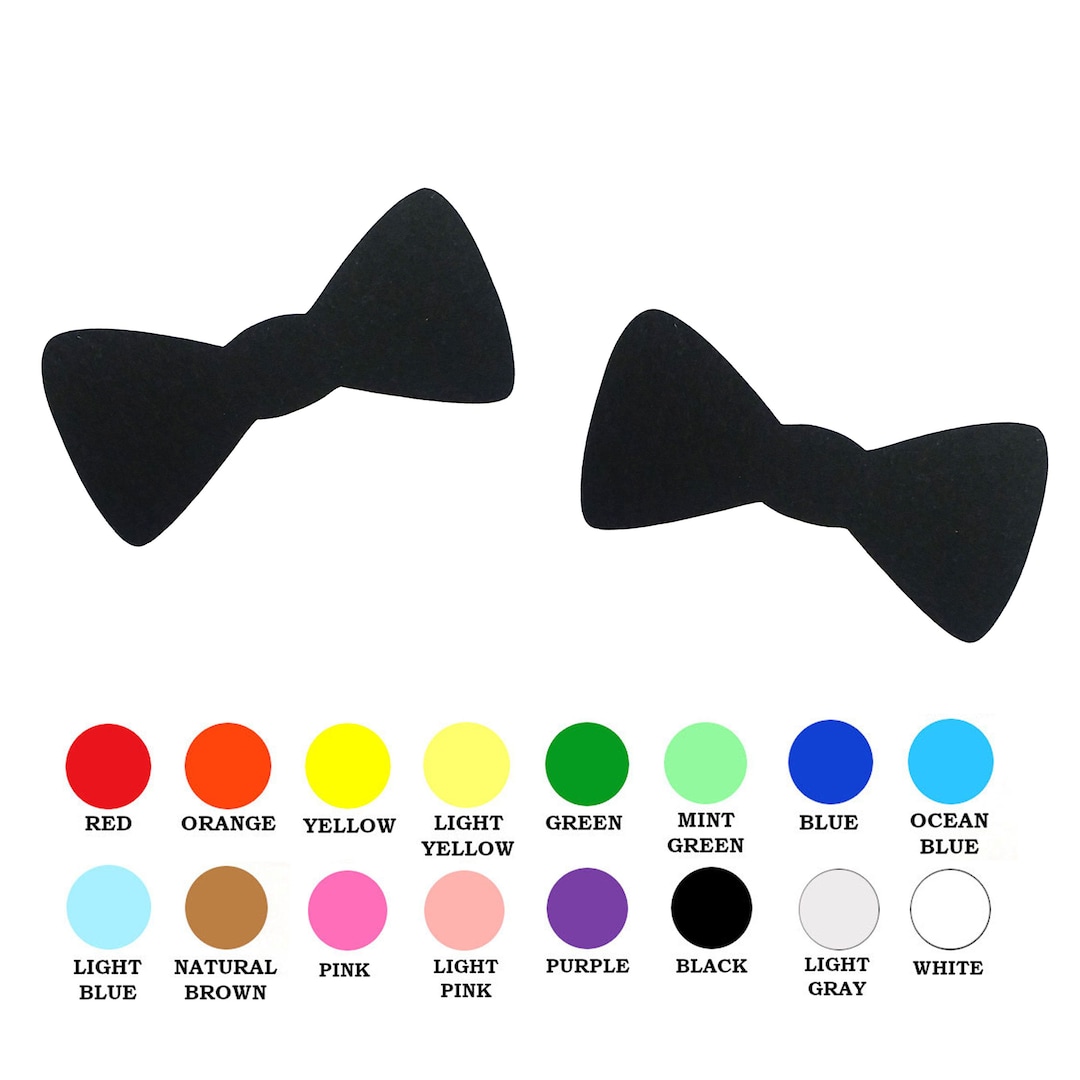 25 Pack Paper Bow Tie Shapes, Paper Bow Tie Cut Out, Bow Tie Die Cut