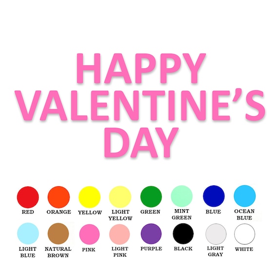 Happy Valentine s Day Paper Letters Happy Valentine s Day Die Cut Shapes Paper Words Paper Happy Valentine s Day DIY Banner Supplies Etsy