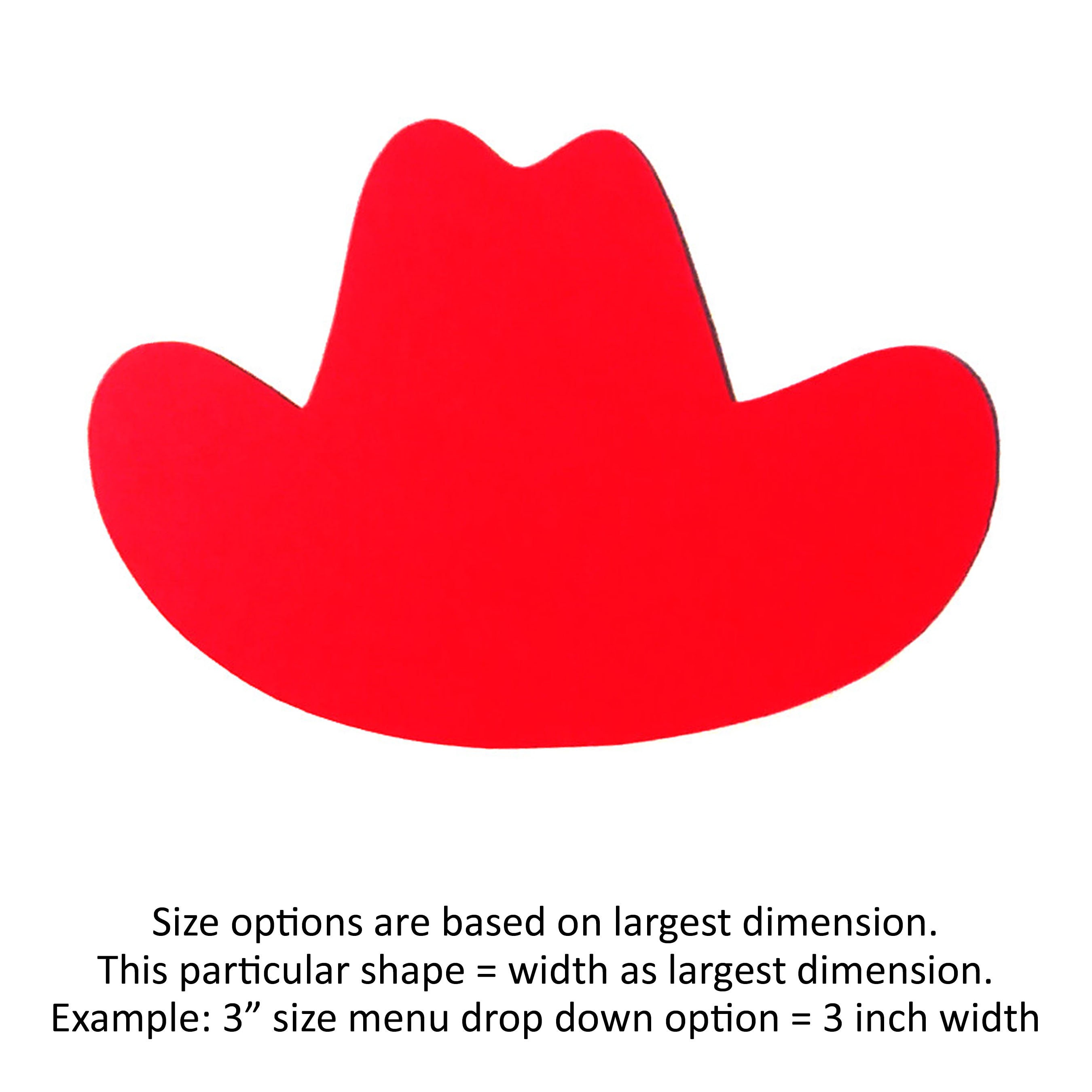 25 Pack Paper Cowboy Hat Shapes, Paper Cowboy Hat Die