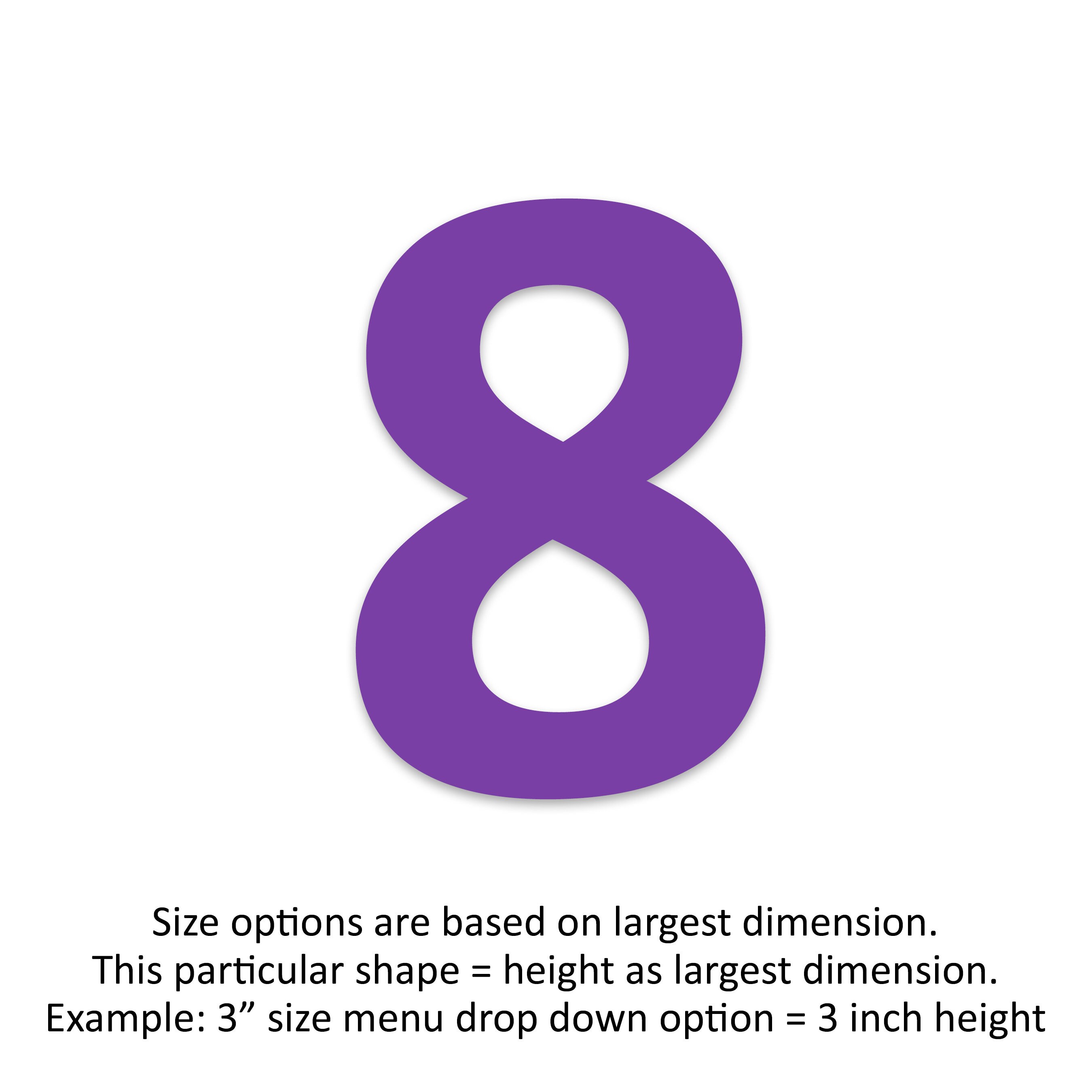 25 Pack - Paper Number 8 Shape, Paper Eight Die Cut, Number
