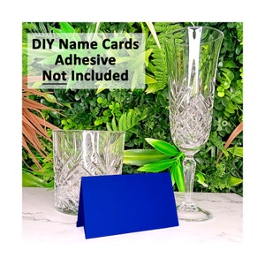 25 Pack: DIY Blue Table Place Cards, Blue Tent Name Cards, Blue Table Name Card, Blue Place Card, DIY Party Supplies, DIY Blue Paper Crafts