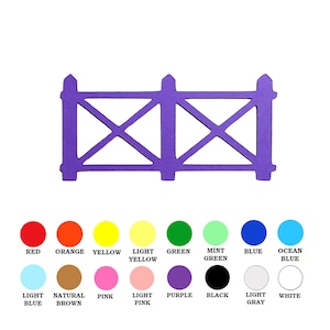 25 Pack - Paper Fence Shape, Fence Die Cut, Fence Shape Cut Out, Wild West Supplies, Paper Scrapbook Supplies, Party Decorations