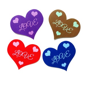 12 pack - Paper Heart Shapes, Paper Heart Cut Out, Valentines Day Hearts, Wedding Paper Hearts, Valentines Day Party Supplies
