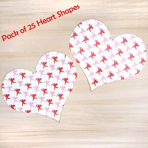 25 Pack - Paper Heart Shapes, Paper Valentines Hearts, Paper Wedding Hearts, Valentines Day Supplies, Valentines Day Crafts