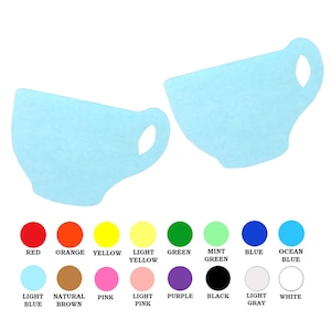 Paquet de 25 - Formes de tasse à thé en papier, Forme de tasse à thé, Tasse à thé en papier découpé, Formes de tasse à thé en papier découpée, Formes de plat en papier