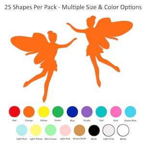 25 pack - Paper Fairy Shape, Paper Fairy Cut Outs, Fairy Die Cuts, Fantasy Party Decorations, DIY Card Making Supplies, Paper Fantasy Shapes