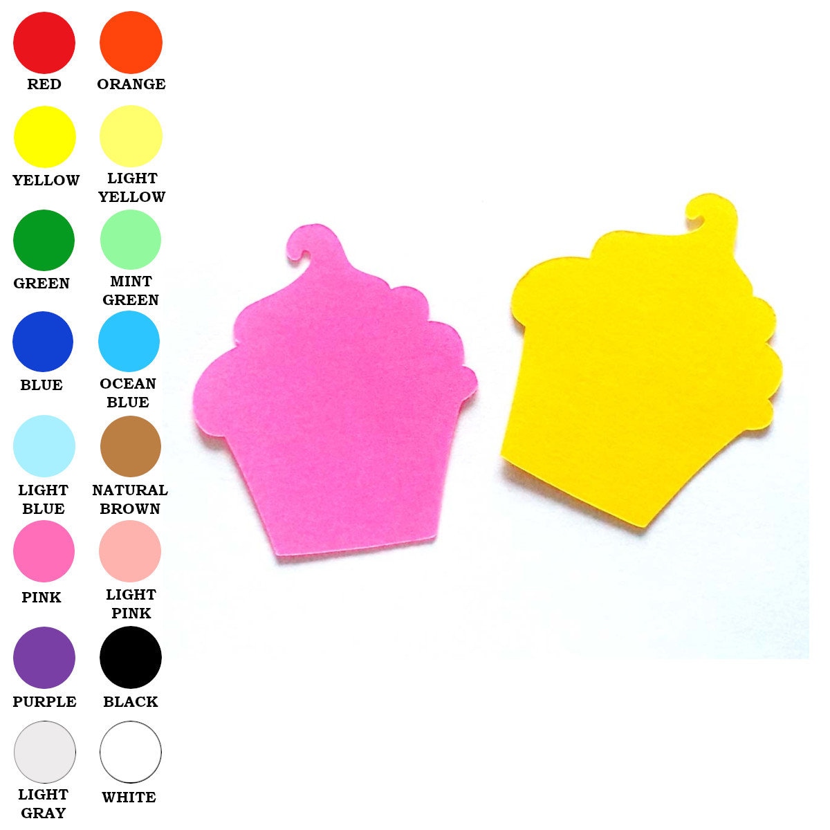 25 pack Paper Cupcake Shape Paper Cupcake Cut Out Cupcake | Etsy