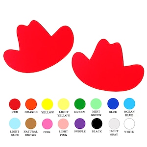 Paquet de 25 - formes de chapeau de cowboy en papier, formes de chapeau de cowboy en papier, découpes de chapeau de cowboy, fête du Far West à faire soi-même, fournitures de scrapbooking