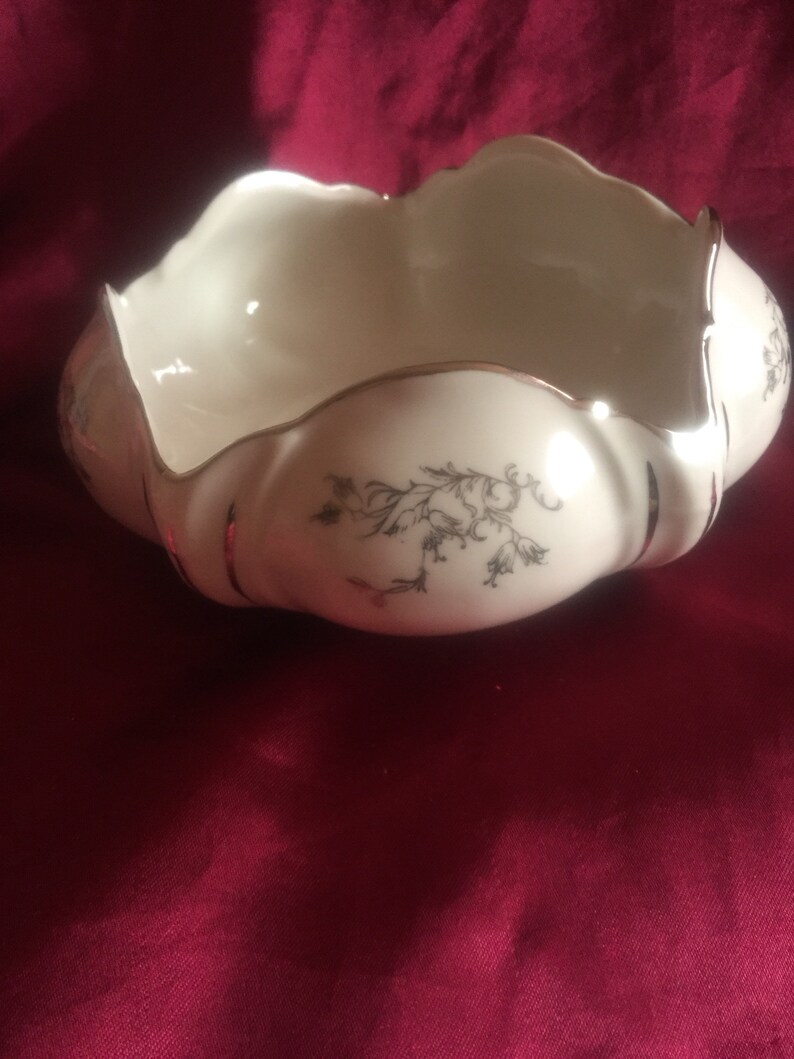 Vintage Kingwood Pottery 23k Platinum Trimmed 25th Anniversary Etsy