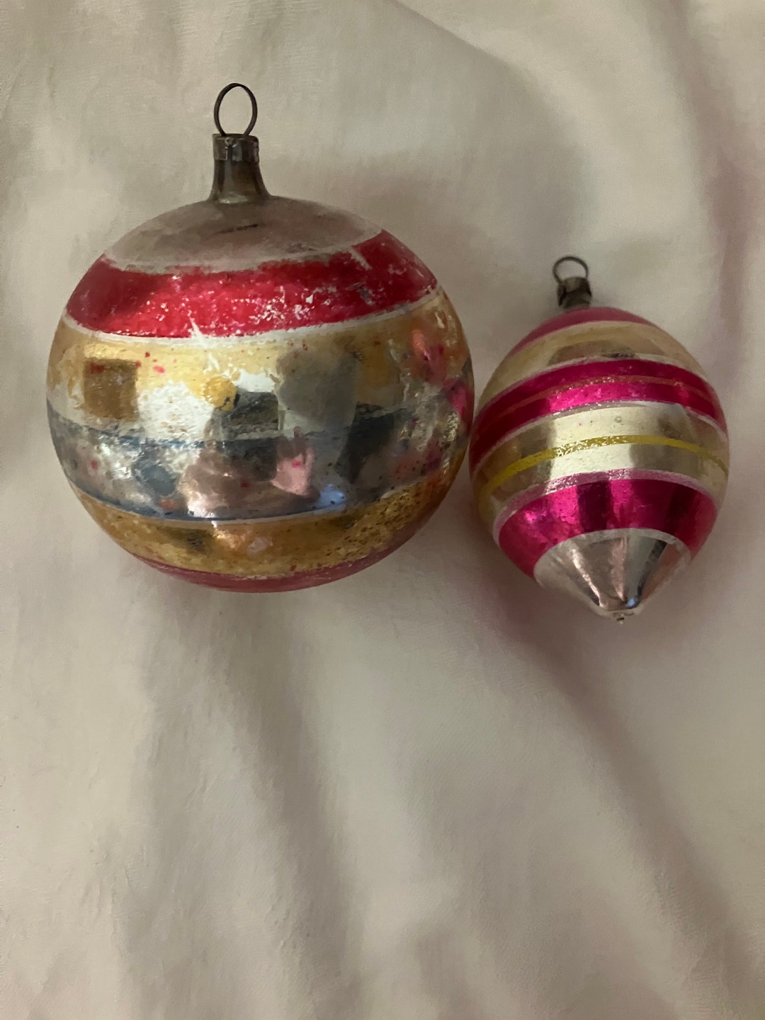 Vintage German Glass Christmas Ornaments Etsy