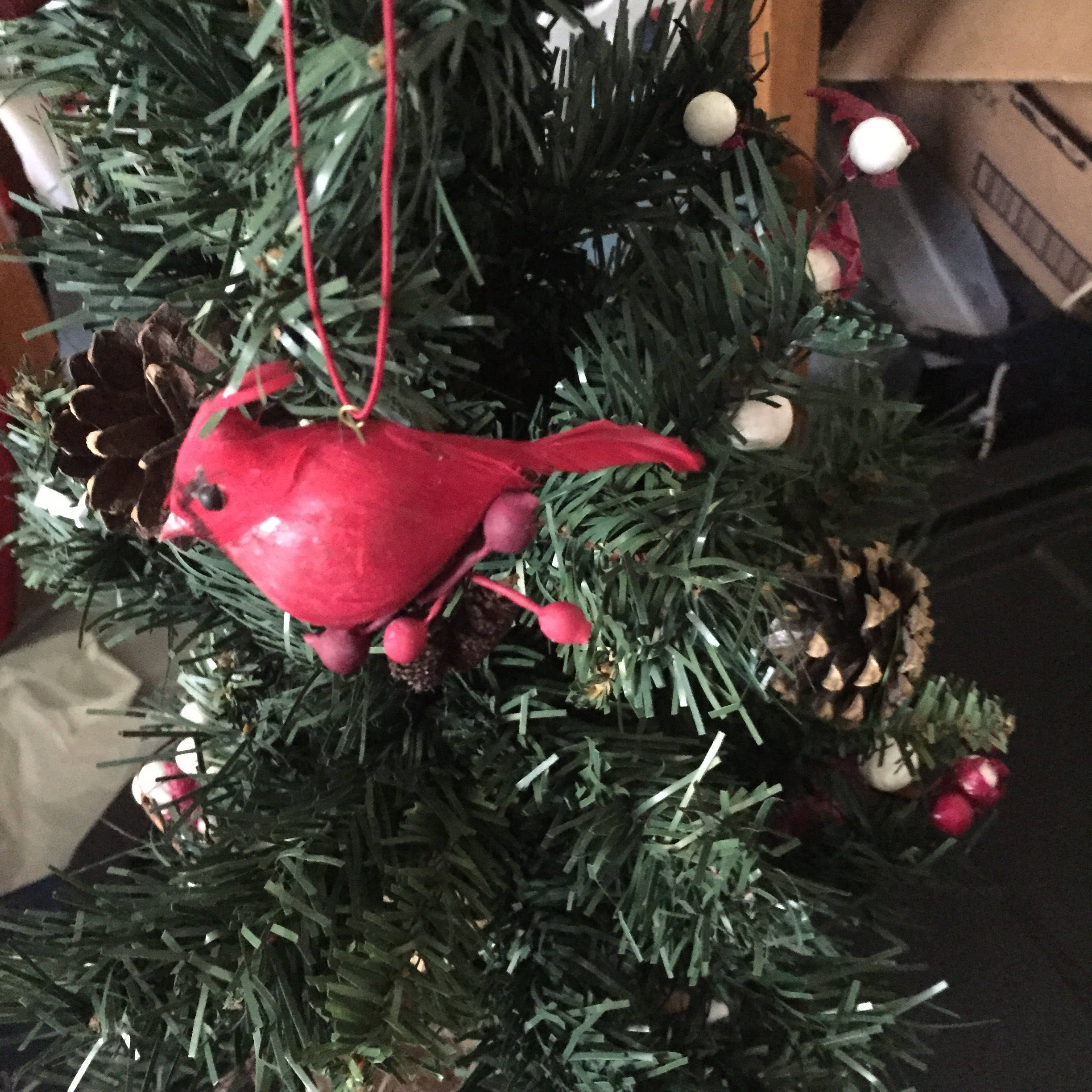 Vintage Feather Cardinal Christmas Ornament Vintage Feather Cardinal Christmas Ornament
