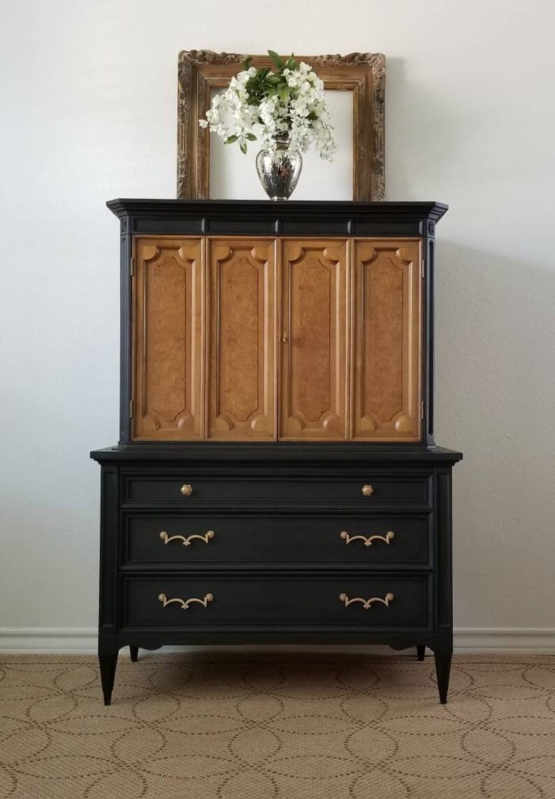 Vintage American Of Martinsville Mid Century Modern Highboy Dresser Chest Local Pick Up Only