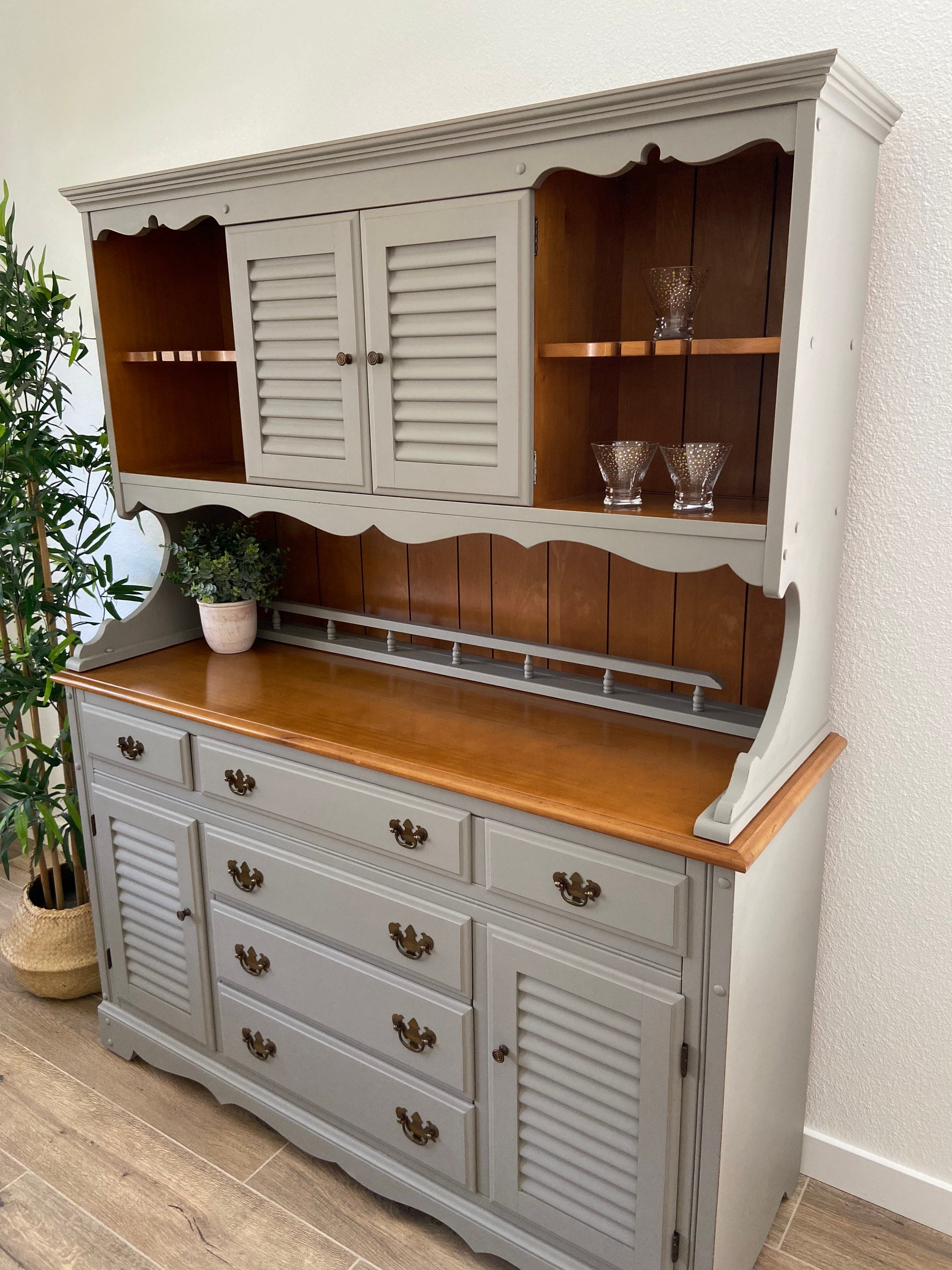 Vintage Maple Hutch China Buffet local Pick up Only Etsy