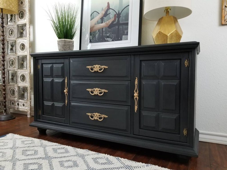 Vintage Buffet Credenza Console Cabinet by Stanley Furniture image 0