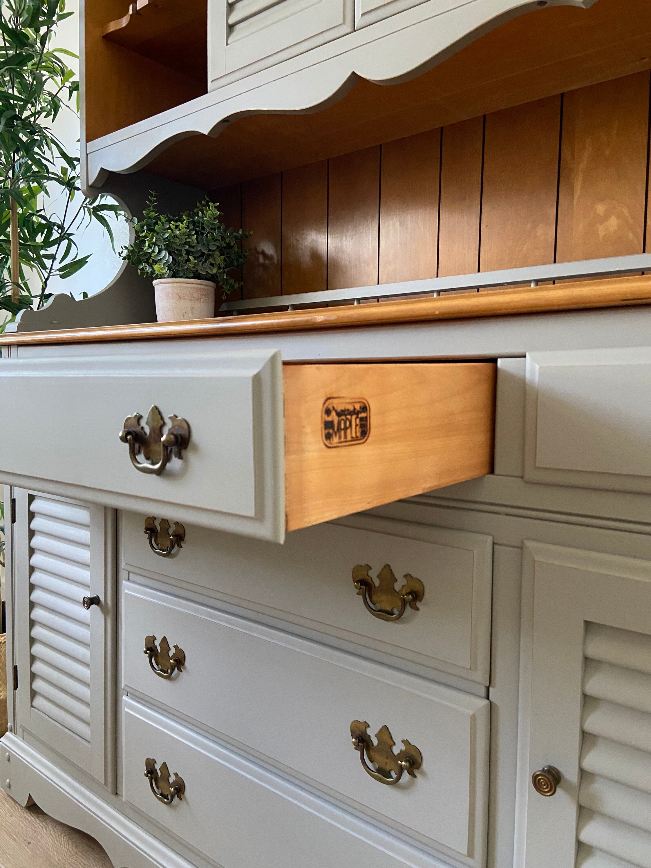 Vintage Maple Hutch China Buffet local Pick up Only Etsy