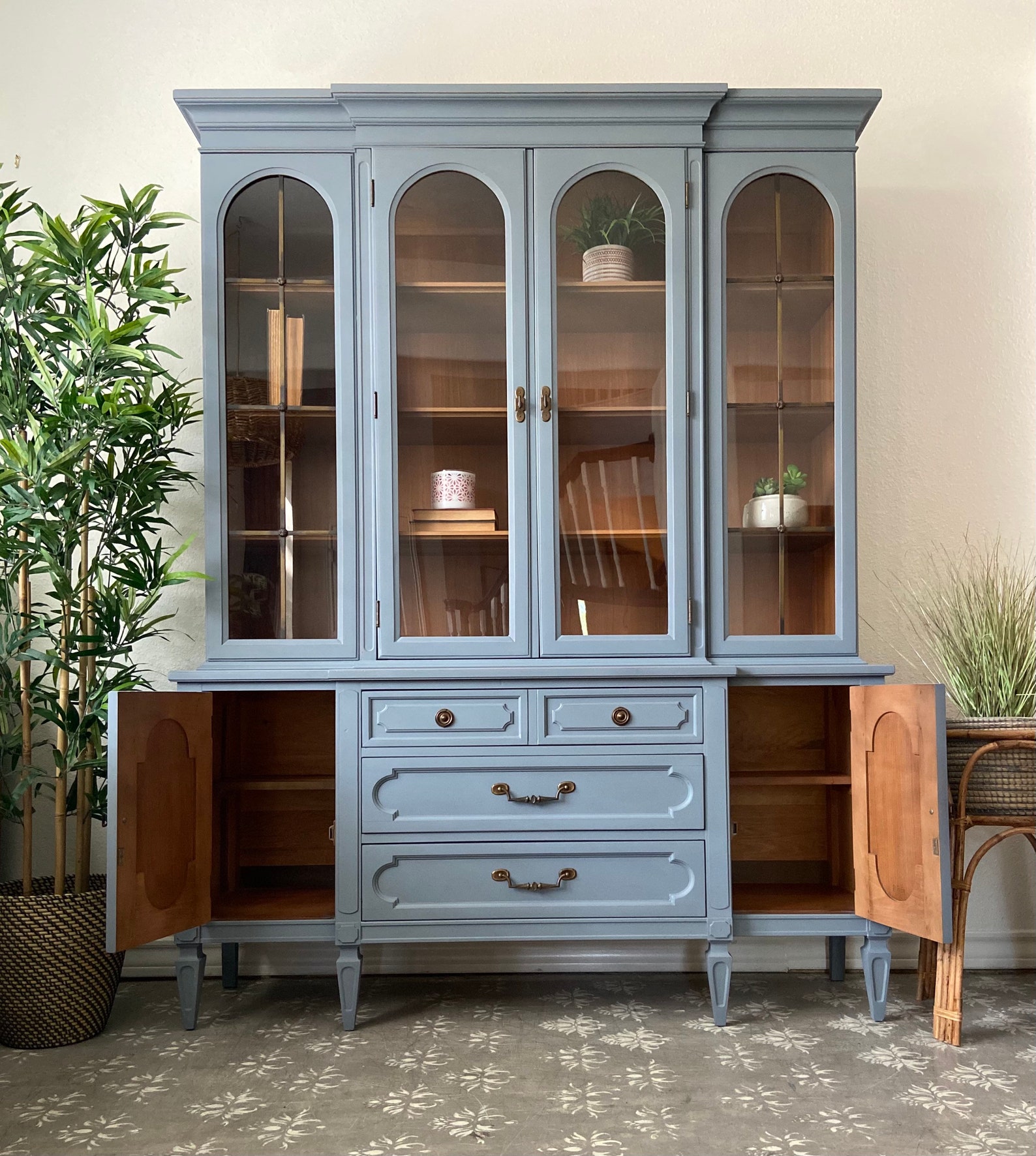 Vintage Italian Provincial China Display Etsy