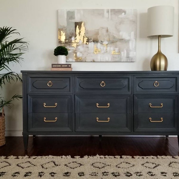 SOLD**Vintage Unagusta Mid Century Modern Dresser Credenza *Local Pick Up Only