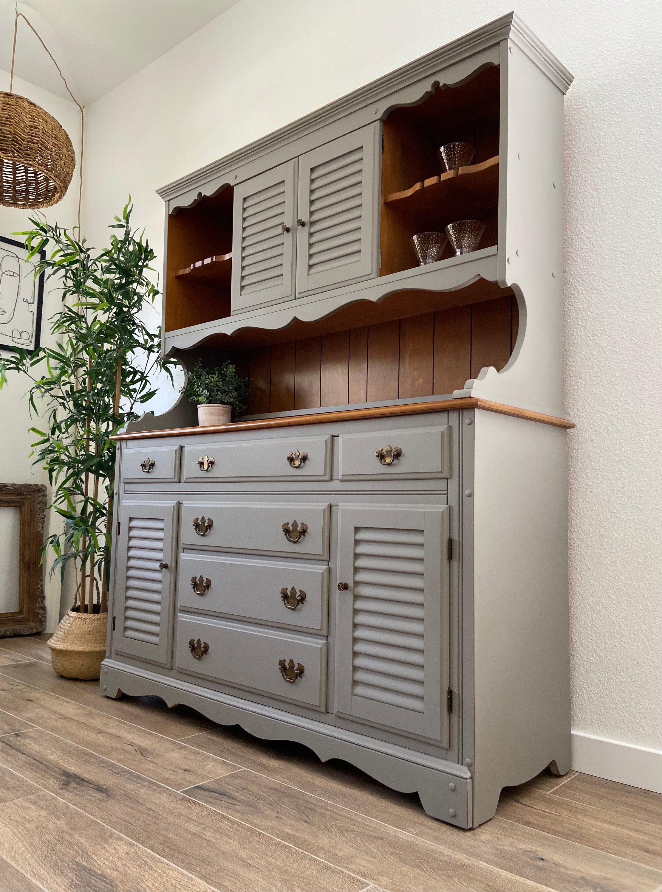 Vintage Maple Hutch China Buffet local Pick up Only Etsy