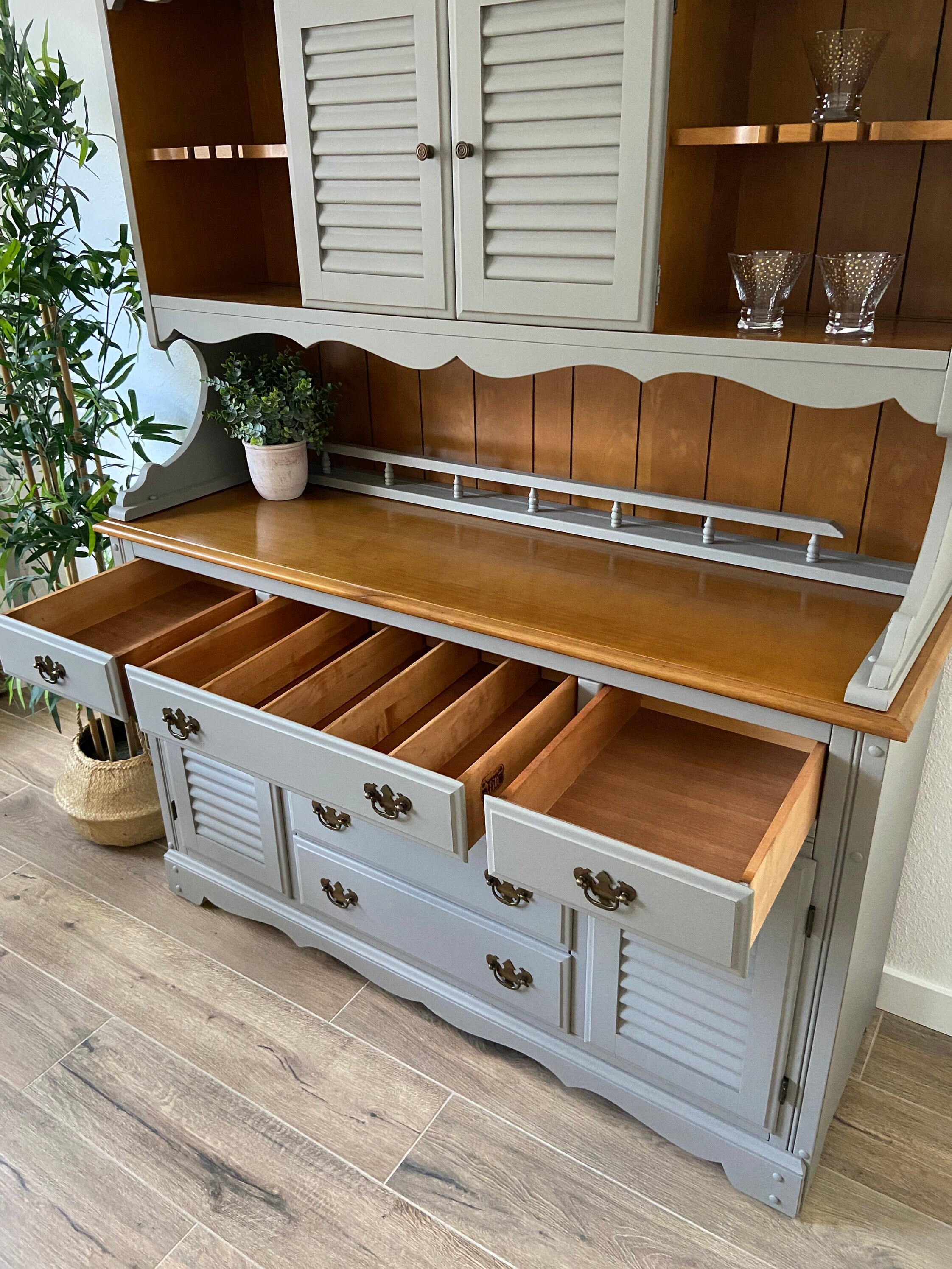 Vintage Maple Hutch China Buffet local Pick up Only Etsy