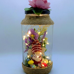Fairy Magical Lantern Jar Night Light Battery Powered  Decor Handmade Gift for Kids Christmas Winter Girl
