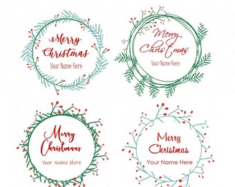 christmas labels etsy