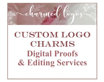 DIGITAL PROOF for custom charms, Logo or Text, Digital Preview, Editing Services, Graphic Mock Up, Preview before you buy