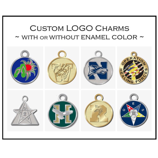 Custom Logo Charms, Enamel Charms, Branding, Logo, School Mascot, Cheer, Sorority, Dance, Fundraiser, Employee Awards, DIGITAL PROOF