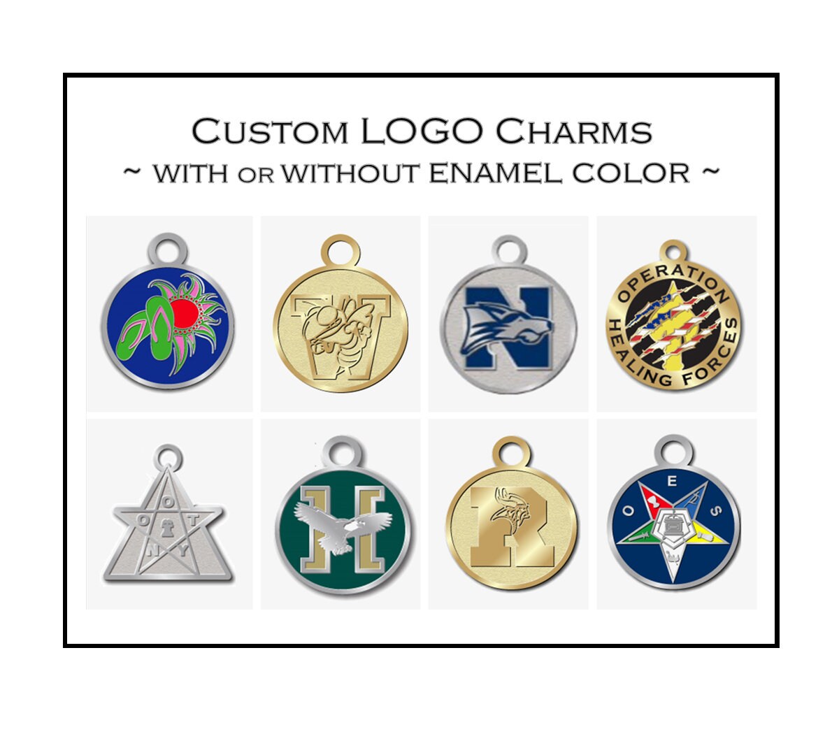 Enamel charms custom sale