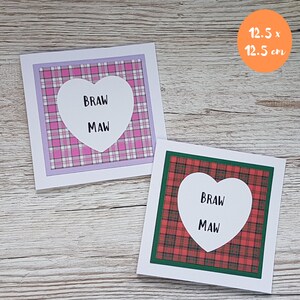 Braw Maw Karte - Handgemachte schottische Karte - Muttertag oder Geburtstag