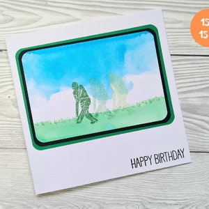 Cricket Handgemalte Geburtstagskarte - Happy Birthday - Handgefertigte Grußkarte für Papa, Großvater, Sohn, Bruder, Neffe - Innen leer
