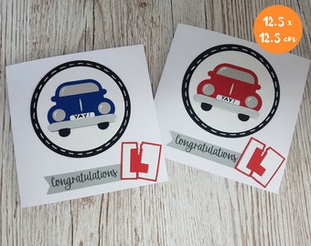 Handmade congratulations on passing your driving test card/ driving license/ learner/ car driver/ driving test success