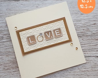 Engagement Ring Card - Handmade Love Card