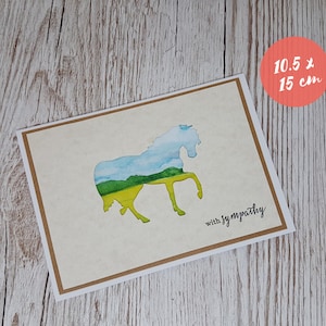 Handgemachte Trauerkarte / Trauer Karte / Trauer, Trauer, Trauer um Ihr Pferd / Pony / Trauer Karte