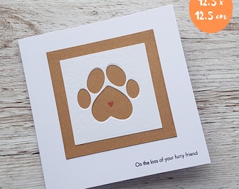 Pet sympathy card - Handmade Condolence Card - Rainbow Bridge Card