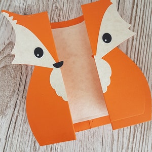 Fox Handmade Card / Cute Fox Folding Card / Gatefold Fox Card / Fox ...