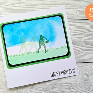 Handgefertigte Geburtstagskarte mit englischer Aufschrift zum Geburtstag - Sport Grußkarte für Fussballer Spieler Fussball - Spieler Geschenk - innen blanko