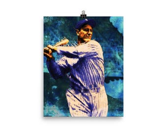 NEW YORK Yankees Retro Baseball Poster LaGuardia DiMaggio Gherig Art Print 146