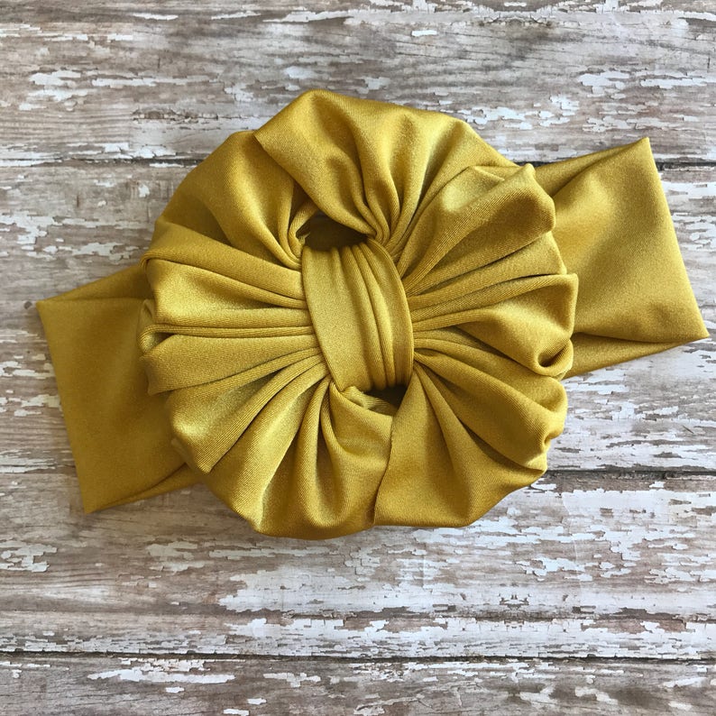 Mustard Messy Bow
