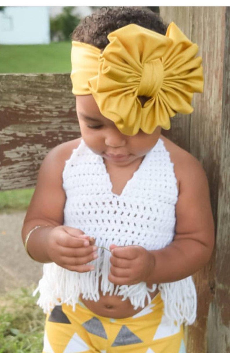 Mustard Messy Bow