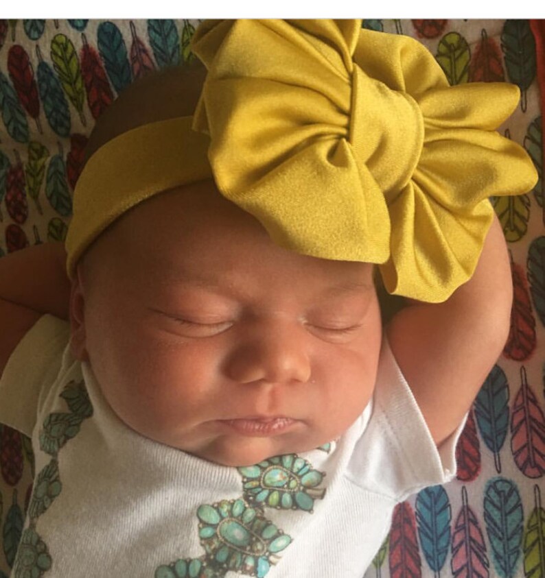 Mustard Messy Bow