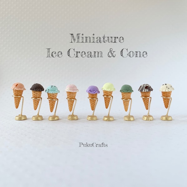 Forest Ice cream & cone Miniature ice cream Dollhouse food Sylvanian Snack
