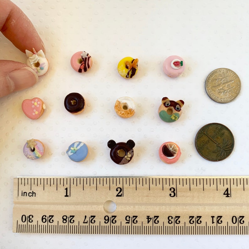 Miniature Donut Dollhouse Donut Snack food miniature donuts unicorn