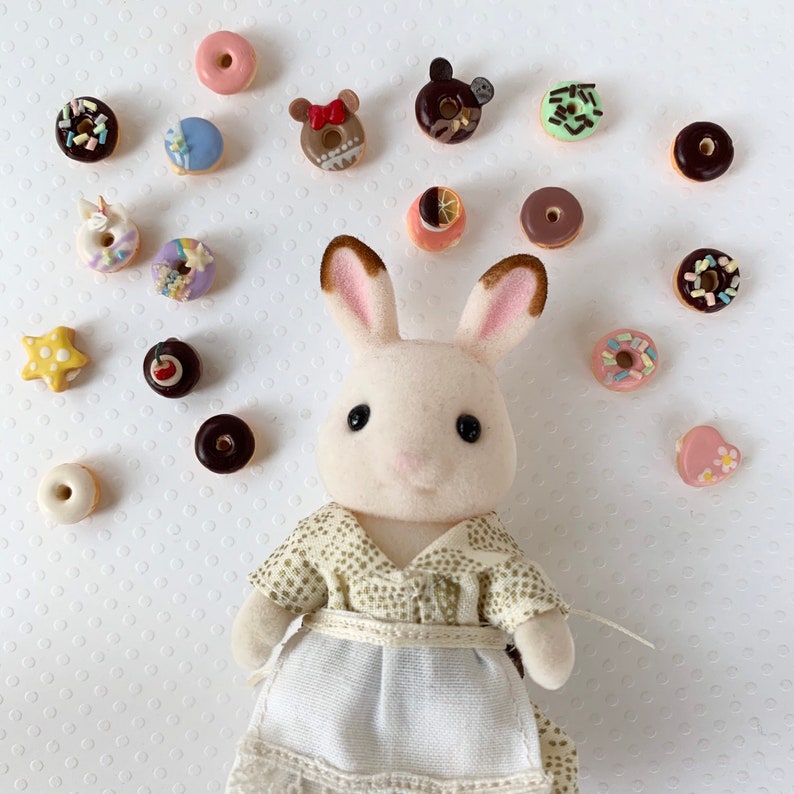 Miniature Donut Dollhouse Donut Snack food miniature donuts unicorn