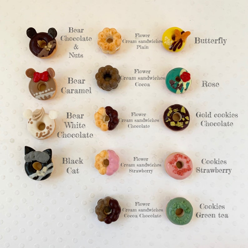 Miniature Donut Dollhouse Donut Snack food miniature donuts unicorn