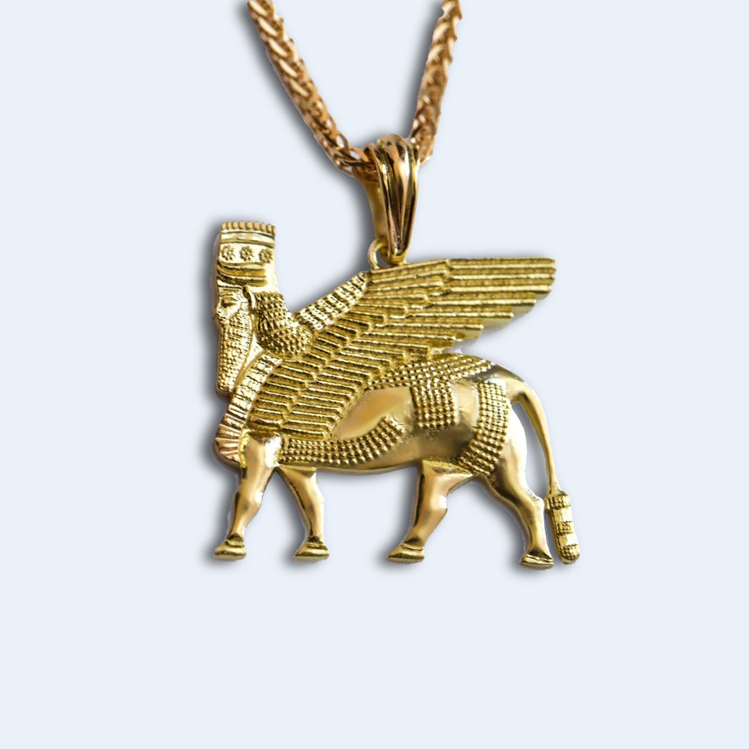 A UNIQUE PIECE OF Assyrian Jewelry Pendant, Handmade 18k Gold Pendant