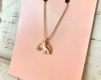 Unicorns and Rainbows necklace