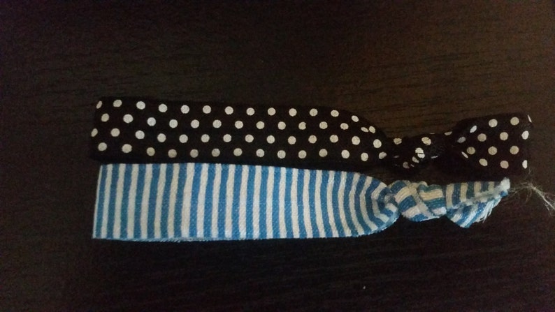 Striped And Polka Dot Hair Ties Etsy