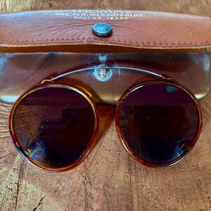 60's Aviator Clip Sunglasses with Case main image 0