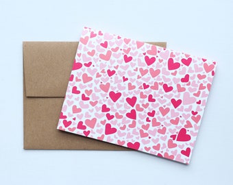 Heart Attack -  | Single card or Pack of 4 or 8 | Hand Illustrated, Calligraphy Valentines Card