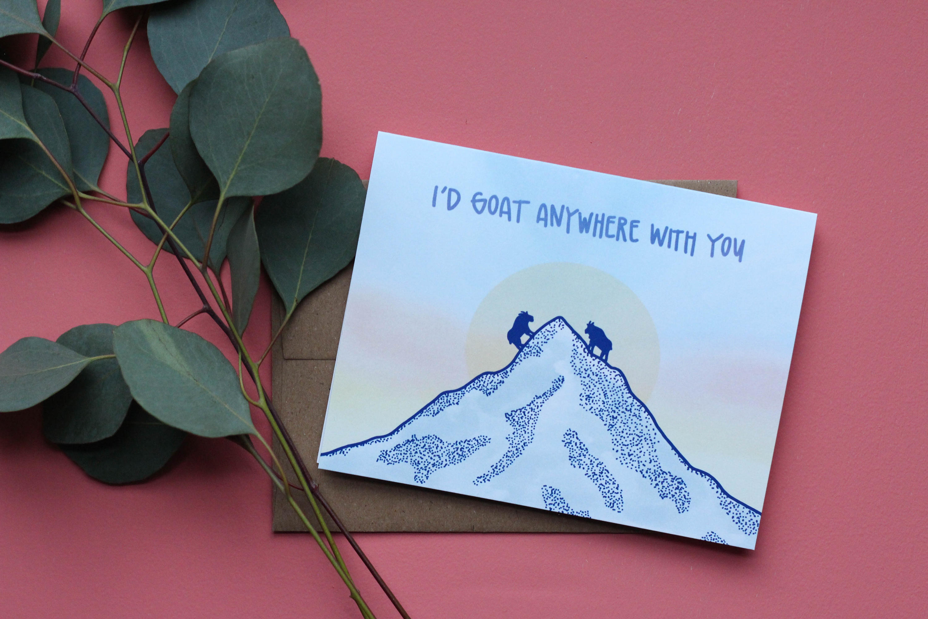 I'd Goat Anywhere With You Single card or Pack of 4 | Etsy